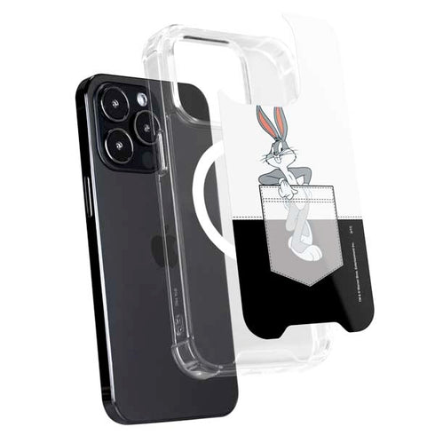 Looney Tunes Bugs Bunny Black White iPhone 16 Pro MagSafe Case